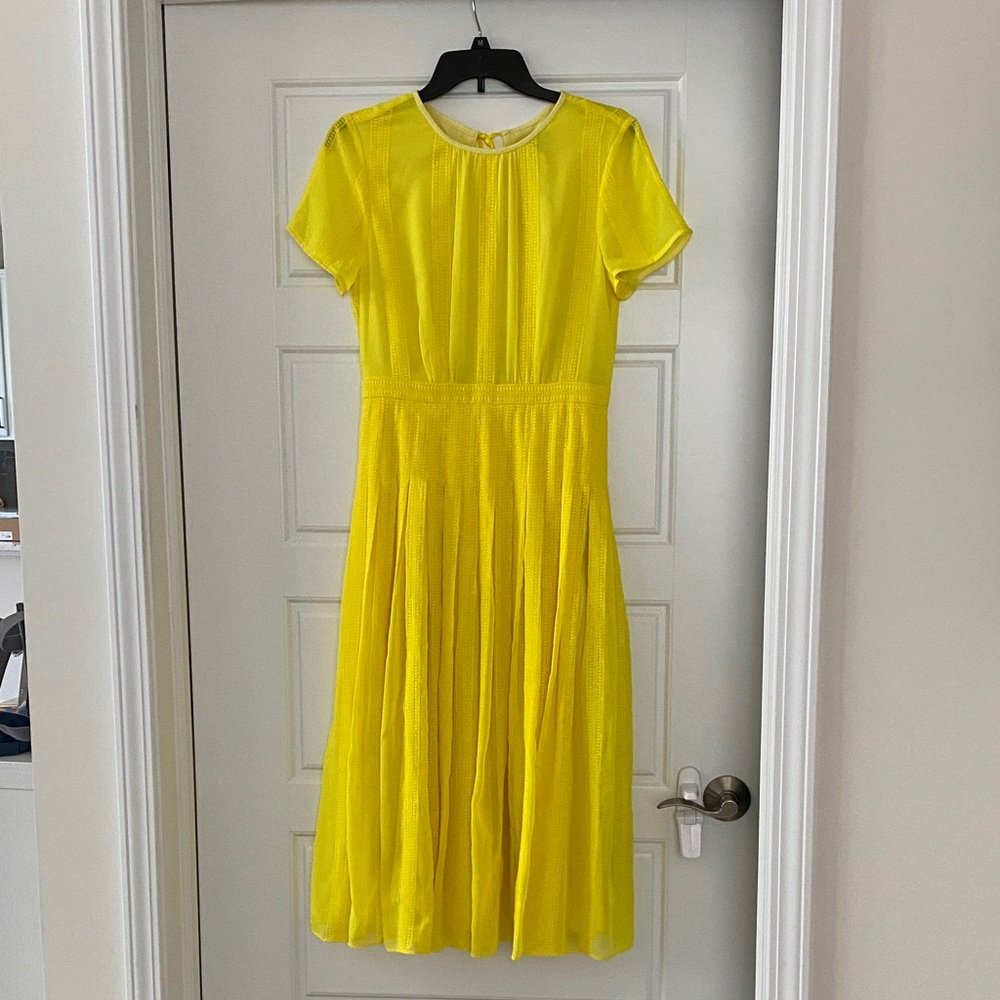 J. Crew Vibrant Yellow Midi Dress